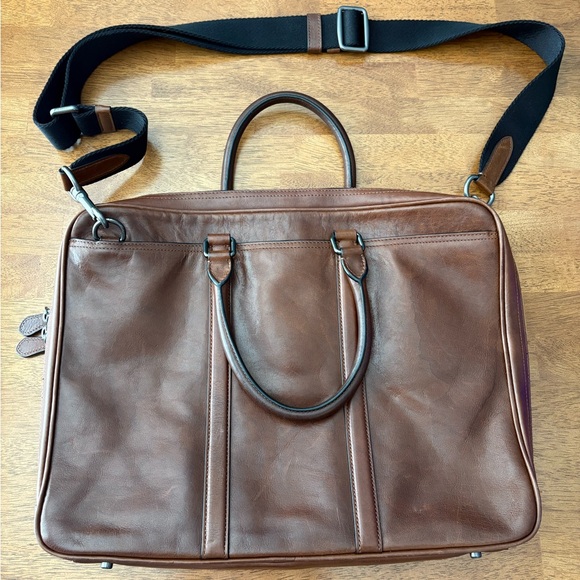 Coach Cognac Brown Leather Computer Bag/Briefcase - Picture 2 of 7